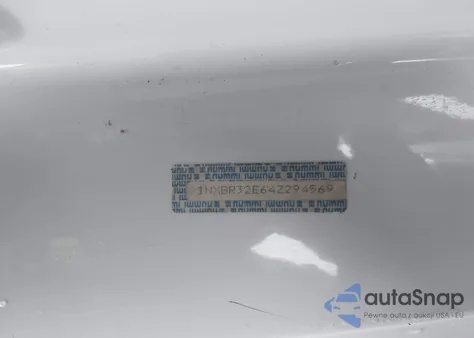 2004 Toyota Corolla S z USA, uszkodzony, nr VIN 1NXBR32E64Z294569